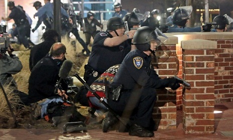 Ferguson police duo shot during protest were seriously injured, officers say